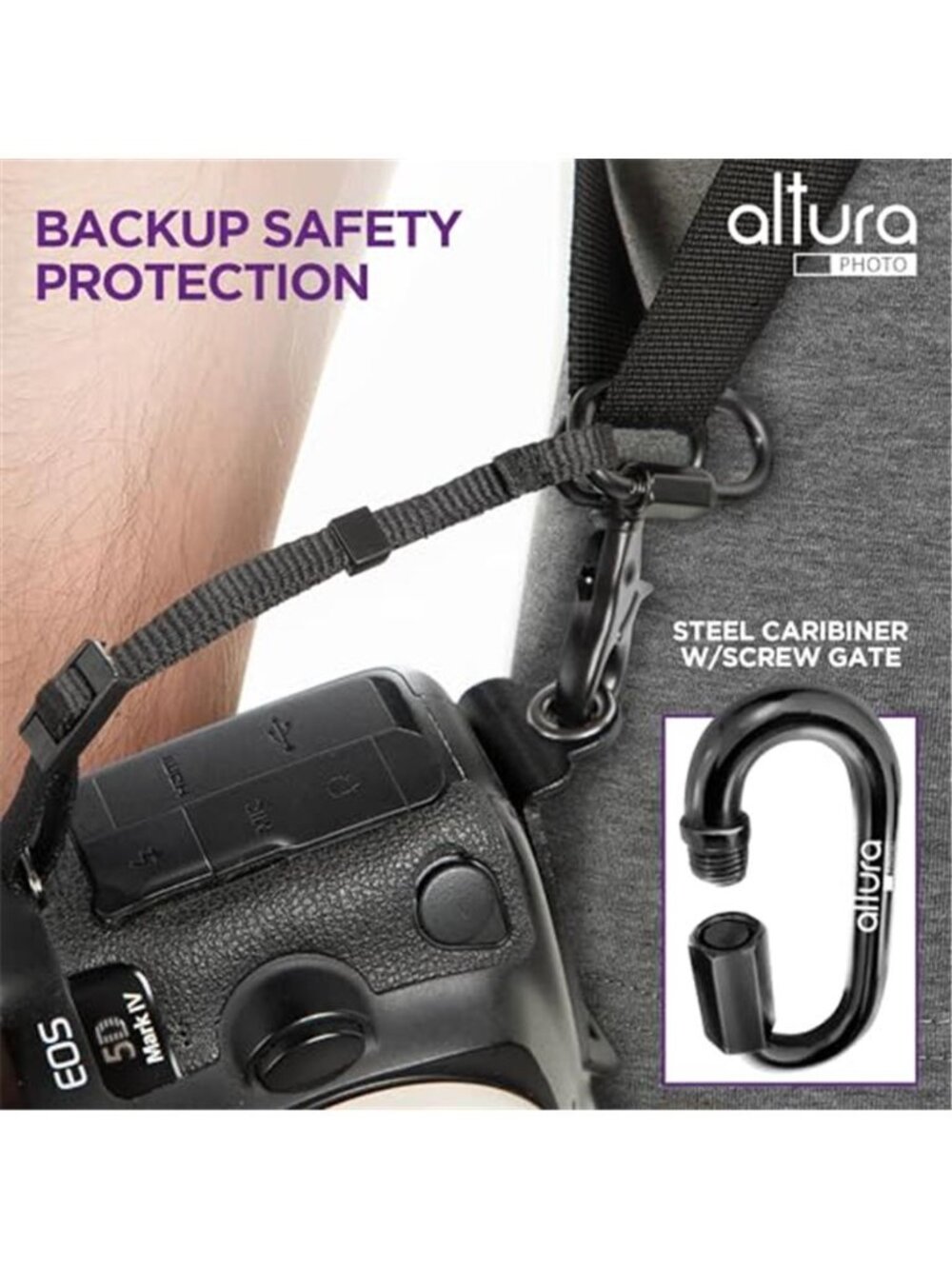 Photo Camera Strap with Quick Release & Safety Tether - Camera Strap - Picture 5 of 7